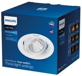 Philips 59556/31/E0 - LED Stmievateľné podhľadové svietidlo POMERON 1xLED/7W/230V