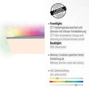 Leuchten Direkt 15562-16-LED RGB Stmievateľné stropné svietidlo CONRAD 35W/230V+DO