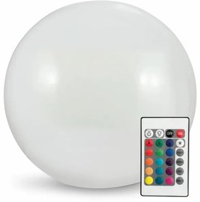 LED RGBW Solárna lampa BALL LED/3,2V 500 mAh pr. 20 cm IP65 + diaľkové ovládanie