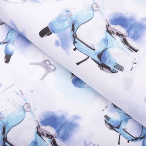 Biante Bavlnený štvorcový obrus Sandra SA-289 Viva Italia modrá 80x80 cm