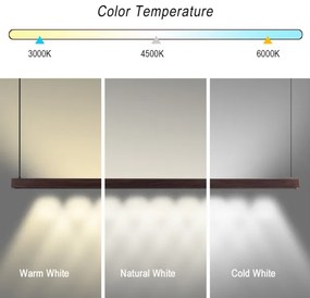 Immax NEO 07301L-LED Stmievateľný luster na lane MADEIRA 33W/230V Wi-Fi Tuya 152 cm orech