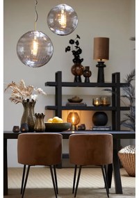 Hnedá zamatová jedálenská stolička Elyna - Light &amp; Living