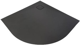 Cagliari Black 80x80x2,6 cm Kruhová, SMC sprchová vanička