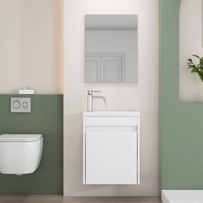 Závesná skrinka s umývadlom Houseland Mavon 40 cm biela