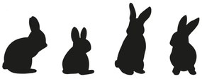 Eulenschnitt Samolepky na stenu Bunnies Black 24 ks