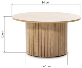 Konferenční stolek Remigio 80 cm dub přírodní