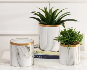 Kvetináč Sona 11 cm mramor