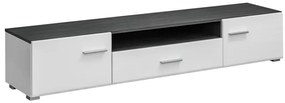 SOLIDO TWIN TV stand (black norwegian pine/ gloss white)