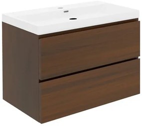Kúpeľňová skrinka s umývadlom SAT B-Way 79x30x45 cm orech mat BWAY280NUTU4, 1 ks