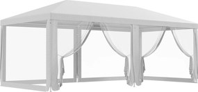 Outsunny Vonkajší Prijímací Stan Gazebo s 6 odnímateľnými bočnými panelmi, dim. 6L x 3W m, na párty, akcie, biely | Aosom