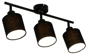 Moderné stropné svietidlo čierne 3-svetlo - Hetta