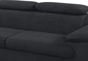 Rohová sedacia súprava Scala, antracitová šedá látka, ľavý roh