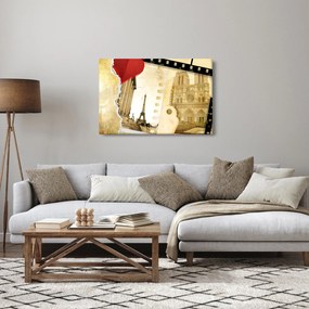 Obraz - Spomienky na Paríž (90x60 cm)