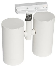 Moderné 1-fázové koľajnicové svetlo biele 2-žiarovkové - Iconic Scopio