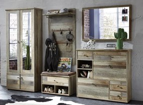 Predsieňová lavica/botník Bonanza, vintage optika