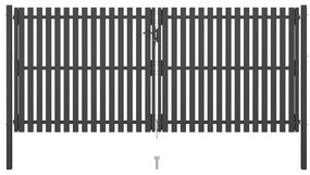 Záhradná plotová brána, oceľ 4x2 cm, antracitová