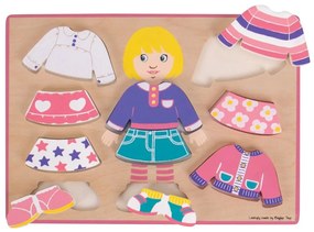 Bigjigs Baby Oblékací puzzle dievčatko
