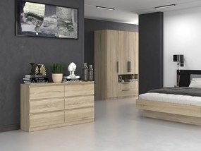 Komoda Musecalo 6 140 (dub sonoma). Akcia -19%. Vlastná spoľahlivá doprava až k Vám domov. 1132822