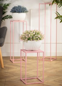 STOJAN NA KVETINÁČ SIMPLE 40X24X24 CM RUŽOVÁ