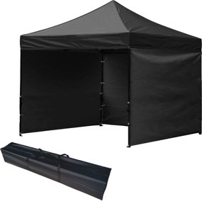 GARDEN LINE Nožnicový stan 3×3 m NAM5742 – záhradný a komerčný pavilón, čierny