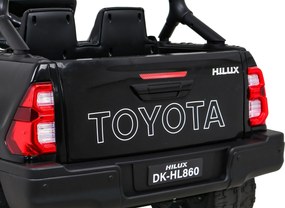 Ramiz Toyota Hilux na batérie pre deti Čierny pickup + pohon 4x4 + diaľkové ovládanie