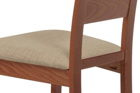 Autronic -  Jedálenská stolička BC-2603 TR3, čerešňa/látka béžová