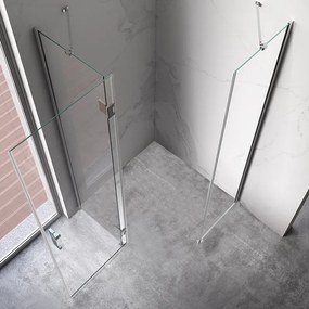 BPS-koupelny Päťuholníkový sprchový kút KZ10A 80x80 chróm/transparent - bez vaničky