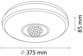 LED RGB Stmievateľné stropné svietidlo MAGIC DISCO LED/18W/230V + diaľkové ovládanie