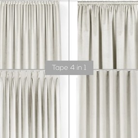 Krémový zamatový dimout záves 265x250 cm Velto – Filumi