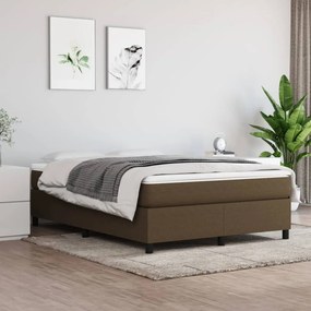 Boxspring posteľ s matracom tmavohnedá 140x190 cm látka 3144418