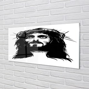 Sklenený obraz ilustrácie Ježiša 125x50 cm