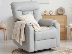 Kreslo s elektrickým polohovaním Fiona, svetlo šedá látka%