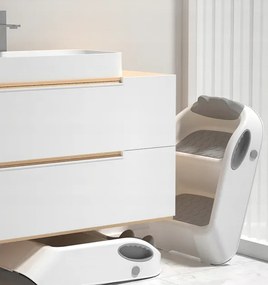 Skladacie detské schodíky 2-stupňové sivá