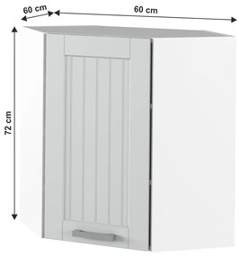 Horná kuchynská skrinka Julia Typ 10 - svetlosivá / biela