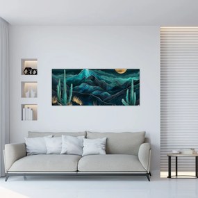 Obraz - Tyrkysová noc (120x50 cm)