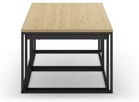 Konferenčné stolíky v súprave 3 ks v sivo-prírodnej farbe 60x110 cm Camelia – Marckeric