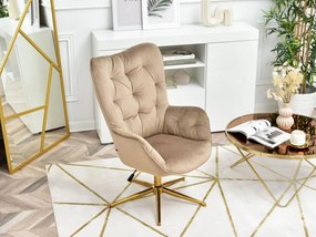 Kreslo Meryl (béžová + zlato). Vlastná spoľahlivá doprava až k Vám domov. 1110287