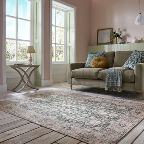 Zelený prateľný koberec 190x290 cm Beau Floral – Flair Rugs