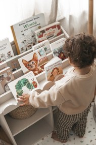 Bellamy Detská knižnica BOOK NOOK LATTE 71x76 cm, krémová