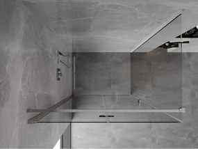Mexen Mist-F T, 1-krídlový skladací sprchový kút ľavý 85 x 95 cm, číre sklo, chrómový profil, 8A6T-085-095-01-00-L