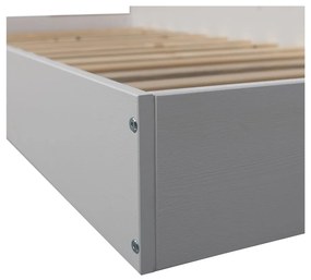 Biela jednolôžková posteľ z borovicového dreva bez roštu 90x200 cm Carter – WOOOD