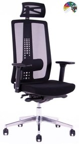 SEGO Kancelárska stolička SPIRIT BLACK & WHITE čalúnenie LAANE MELANGE vlna