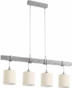 BRILAGI - LED luster na lanku NUBILA 4xE27/60W/230V sivá/krémová