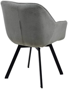 Jedálenská stolička Jordi Cord - šedá