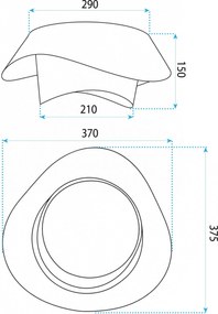 Toolight Toolight, APP1930-C, LED stropné svietidlo organického tvaru, 37 × 37,5 cm, 20 W, 4000 K, biela / dekor dreva, OSW-63003