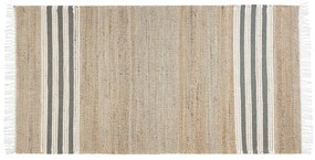 Jutový koberec 80 x 150 cm béžová/sivá MIRZA Beliani