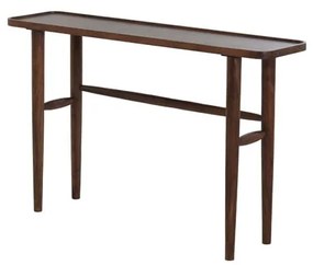 Hnedý konzolový stolík z masívu akácie 30x120 cm Qiano – Light &amp; Living
