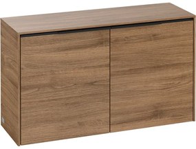 VILLEROY &amp; BOCH Subway 3.0 závesná bočná skrinka nízka, 2 dvierka, 805 x 256 x 423 mm, Oak Kansas, C60001RH