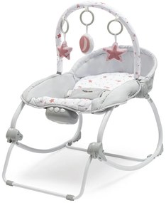 Baby Mix Multifunkčné hojdacie kreslo pre bábätkáStars ružové, 80 x 40 x 70 cm