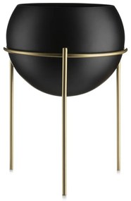 Kvetináč na stojane LOFT I 25 cm čierny/zlatý